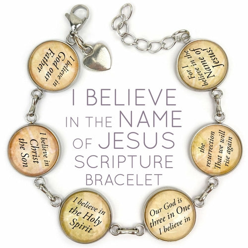 I Believe In the Name of Jesus – Apostle's Creed Glass Charm Stainless