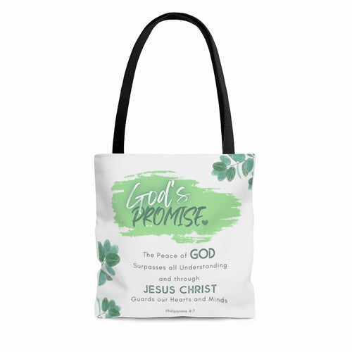 Canvas Tote Bag, The Peace of God Surpasses All Understanding, Word