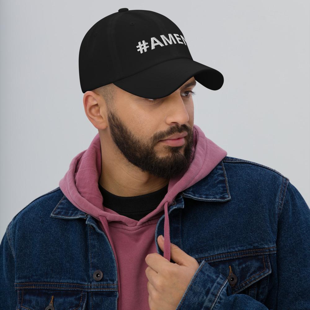 Graphic Baseball Cap, #Amen Adjustable Snapback Hat