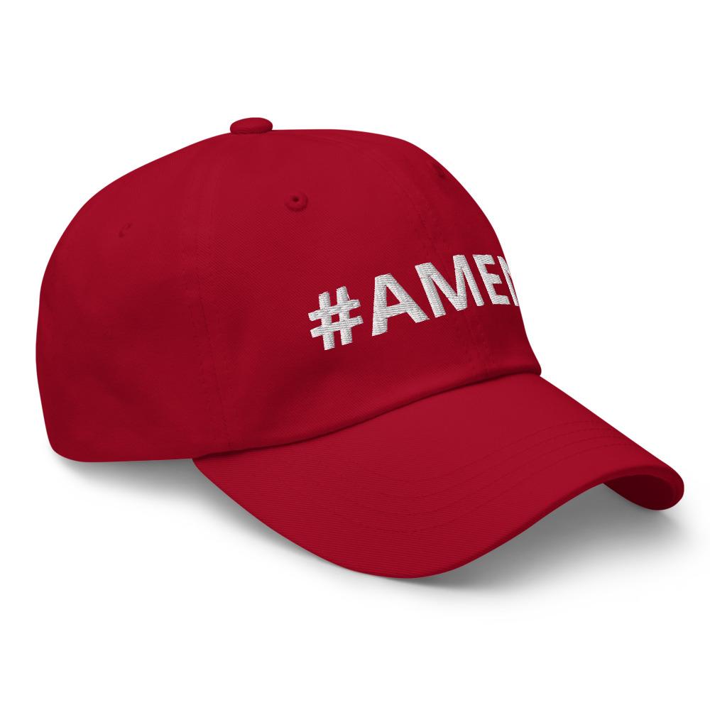 Graphic Baseball Cap, #Amen Adjustable Snapback Hat
