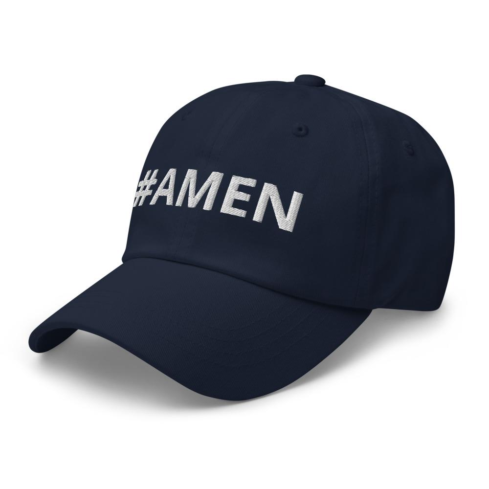 Graphic Baseball Cap, #Amen Adjustable Snapback Hat