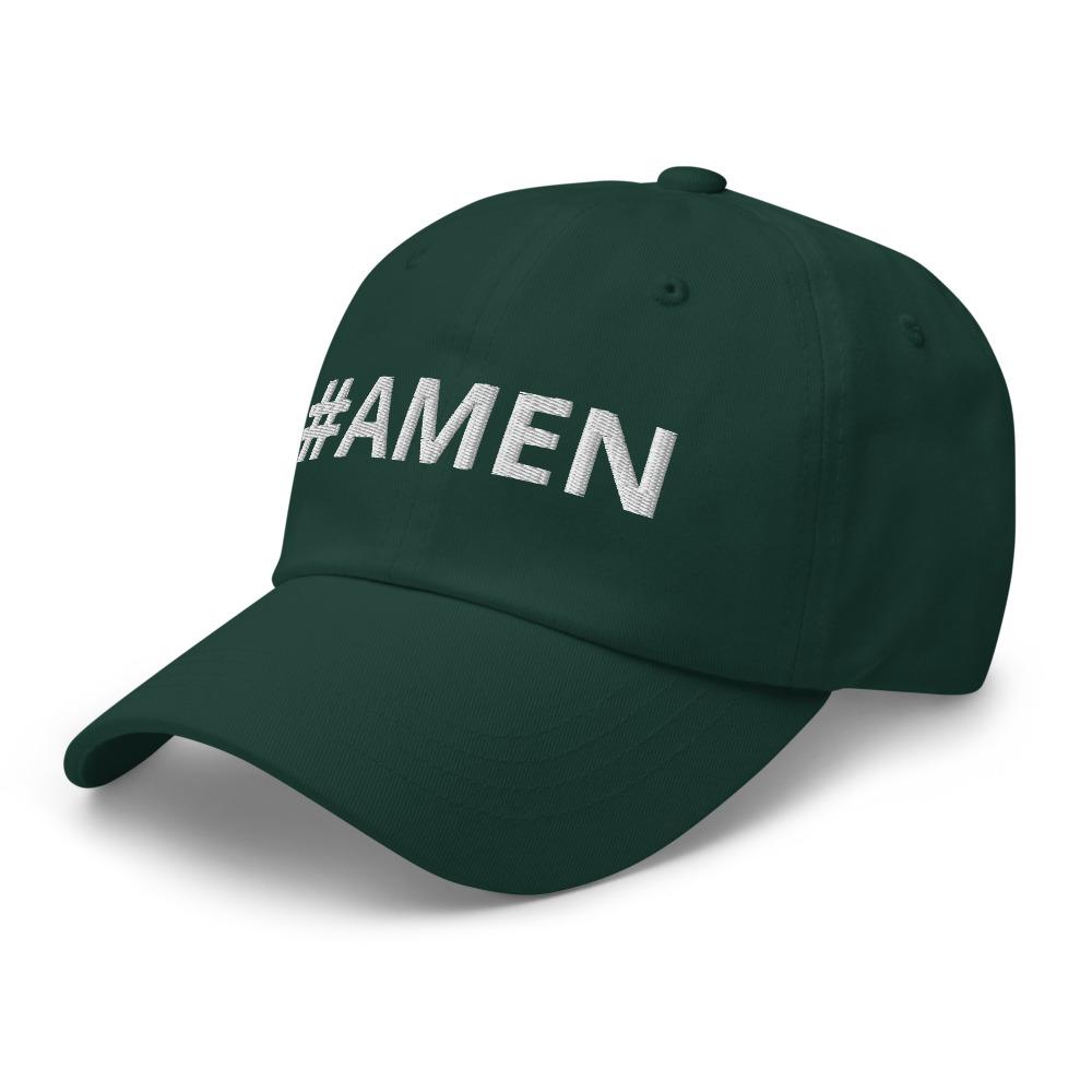 Graphic Baseball Cap, #Amen Adjustable Snapback Hat