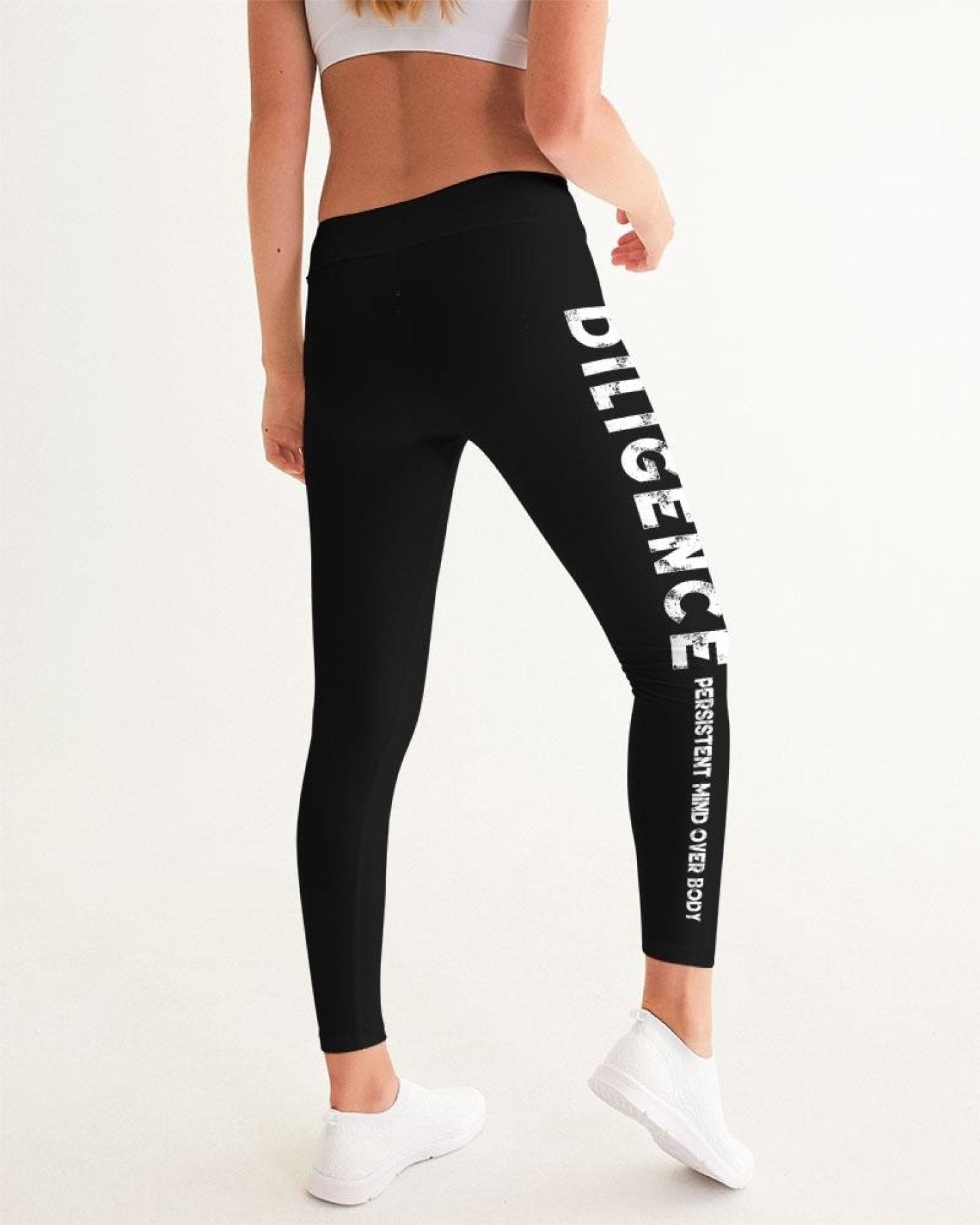 Diligence, Persistent Mind Over Body Graphic Style Womens Leggings