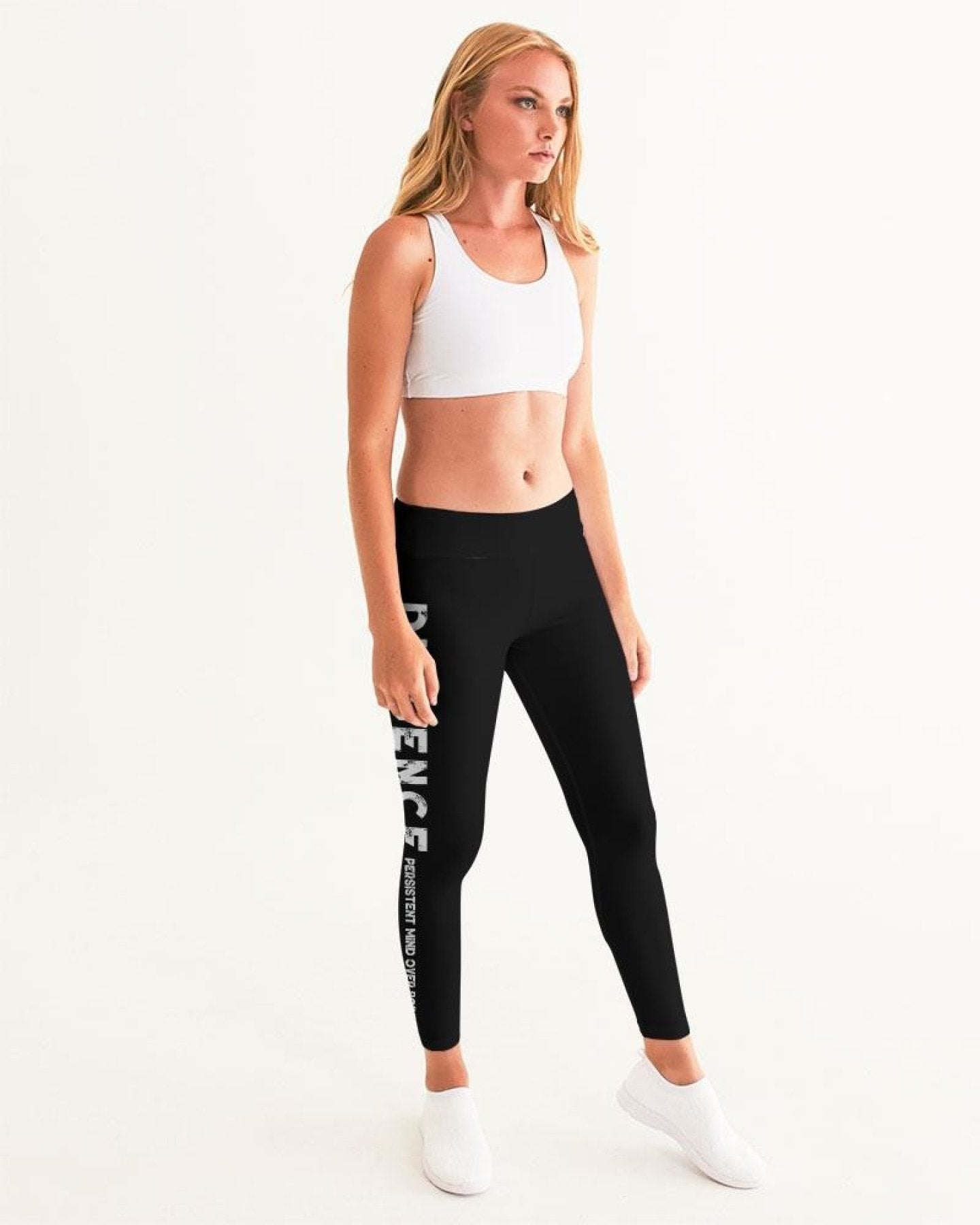 Diligence, Persistent Mind Over Body Graphic Style Womens Leggings