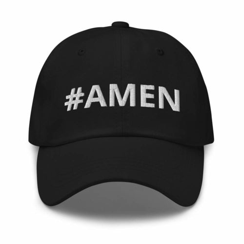 Graphic Baseball Cap, #Amen Adjustable Snapback Hat