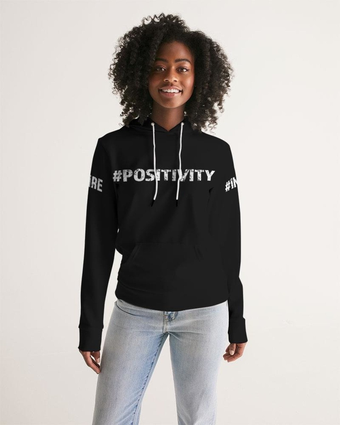 Womens Hoodie - Pullover Hooded Sweatshirt - Graphic/Inspire