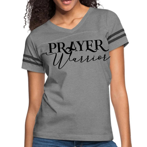 Womens Vintage Sport Graphic Tee T-Shirt Prayer Warrior - Christian