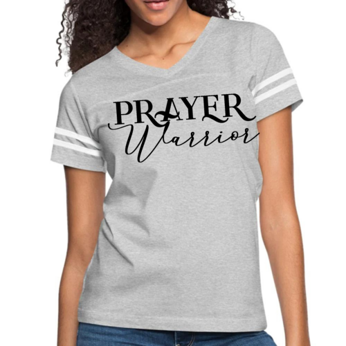 Womens Vintage Sport Graphic Tee T-Shirt Prayer Warrior - Christian