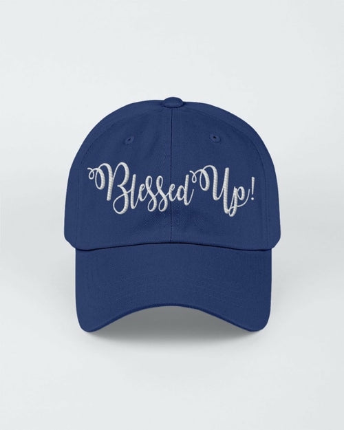 Blessed Up White Graphic Text Style Yupoong Adult 6 Panel Structured