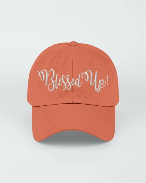 Blessed Up White Graphic Text Style Yupoong Adult 6 Panel Structured