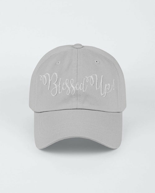 Blessed Up White Graphic Text Style Yupoong Adult 6 Panel Structured