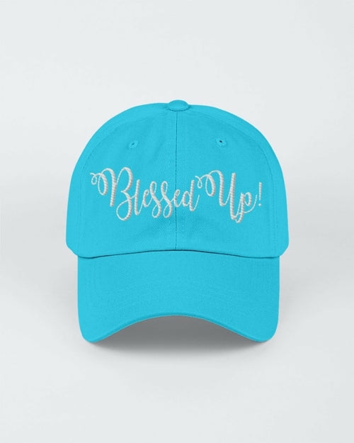 Blessed Up White Graphic Text Style Yupoong Adult 6 Panel Structured
