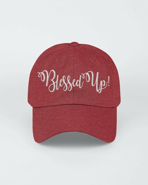 Blessed Up White Graphic Text Style Yupoong Adult 6 Panel Structured