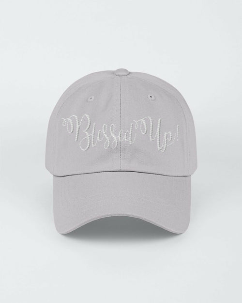 Blessed Up White Graphic Text Style Yupoong Adult 6 Panel Structured
