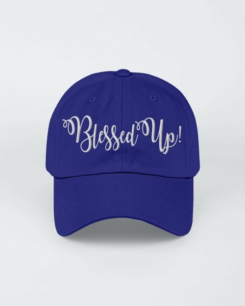 Blessed Up White Graphic Text Style Yupoong Adult 6 Panel Structured