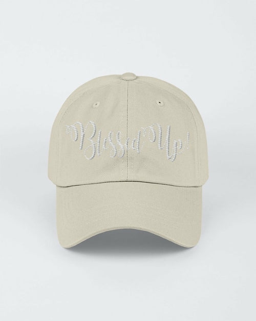 Blessed Up White Graphic Text Style Yupoong Adult 6 Panel Structured