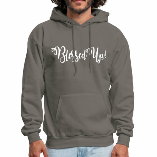 Mens Hoodie - Pullover Hooded Sweatshirt - Graphic/Blessed Up