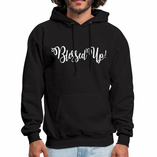 Mens Hoodie - Pullover Hooded Sweatshirt - Graphic/Blessed Up