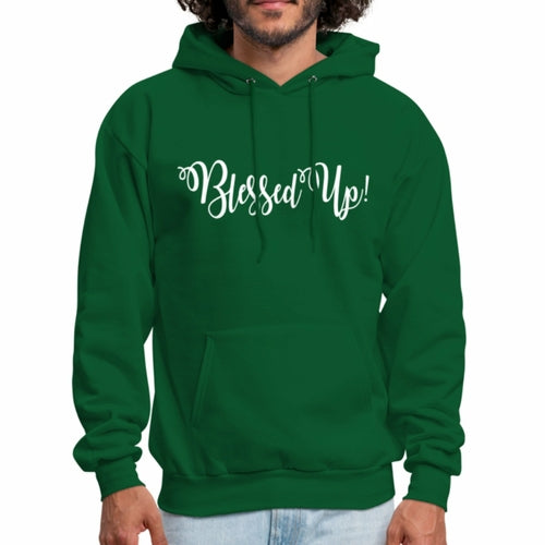 Mens Hoodie - Pullover Hooded Sweatshirt - Graphic/Blessed Up