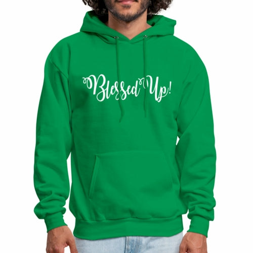 Mens Hoodie - Pullover Hooded Sweatshirt - Graphic/Blessed Up