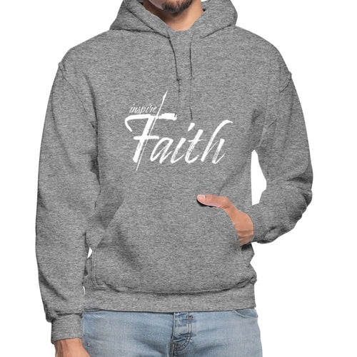 Mens Hoodie - Pullover Hooded Sweatshirt - Graphic/Inspire Faith