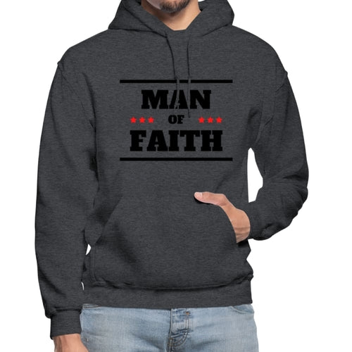 Mens Hoodie - Pullover Hooded Sweatshirt - Graphic/Man of Faith