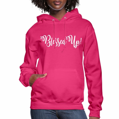 Womens Hoodie - Pullover Hooded Sweatshirt - Graphic/Blessed Up