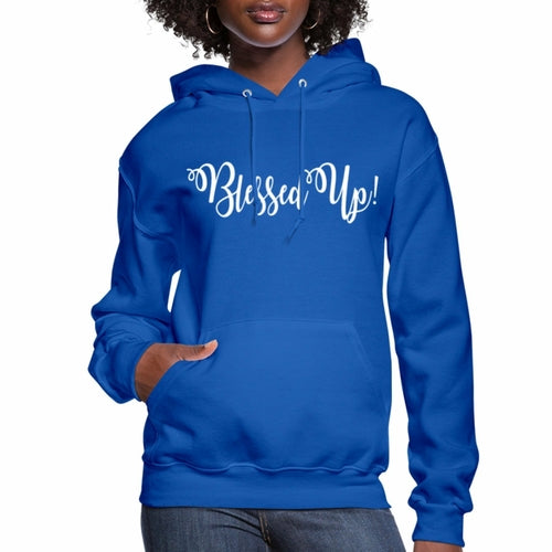 Womens Hoodie - Pullover Hooded Sweatshirt - Graphic/Blessed Up