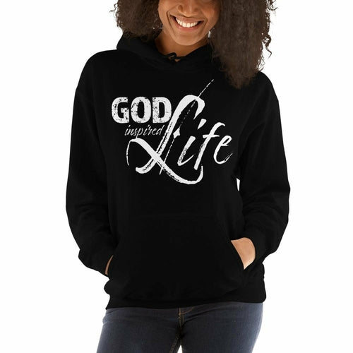 Womens Hoodie - Pullover Sweatshirt - God Inspired Life / White