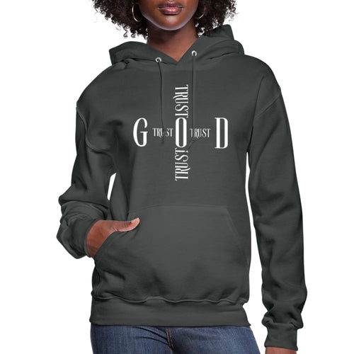 Womens Hoodie, Trust God Cross