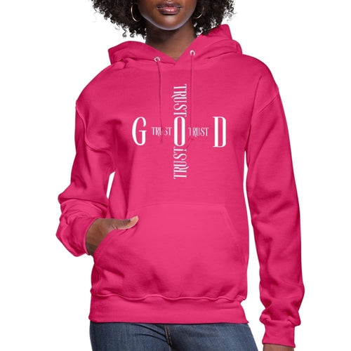 Womens Hoodie, Trust God Cross
