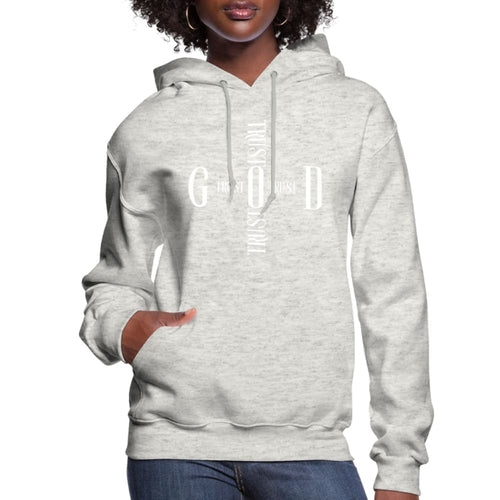 Womens Hoodie, Trust God Cross