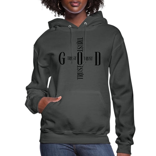 Womens Hoodie, Trust God Cross Sweatshirt - S132937