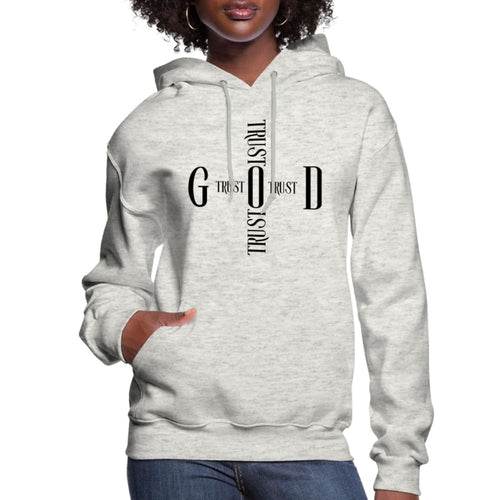Womens Hoodie, Trust God Cross Sweatshirt - S132937