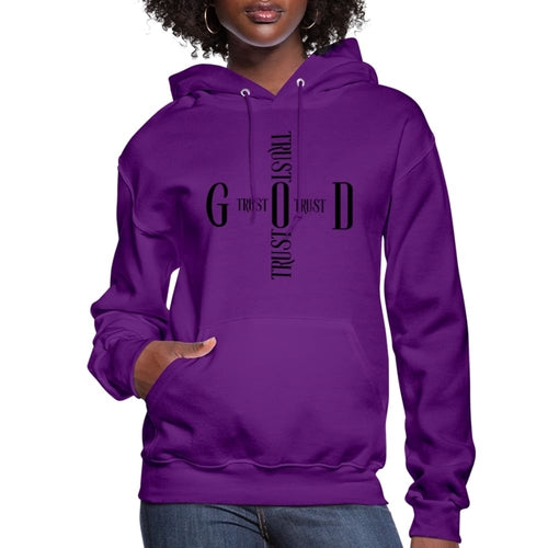 Womens Hoodie, Trust God Cross Sweatshirt - S132937