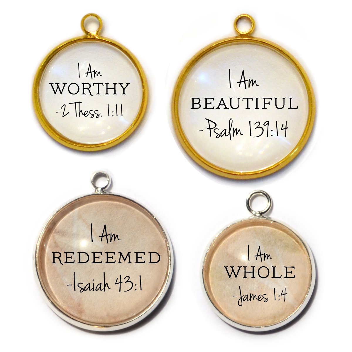I AM Strong, Beautiful, Unique, Hope Affirmations – Glass Scripture