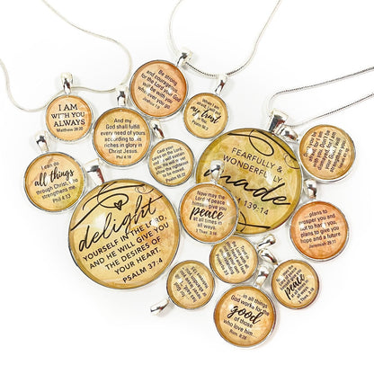 Loved & Chosen – Silver-Plated Scripture Christian Pendant Necklaces
