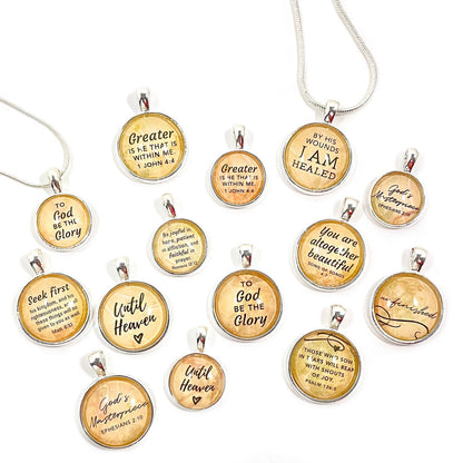Loved & Chosen – Silver-Plated Scripture Christian Pendant Necklaces