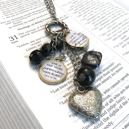 "Love Is All You Need" Charm for Jewelry Making,  16 or 20mm, Silver,