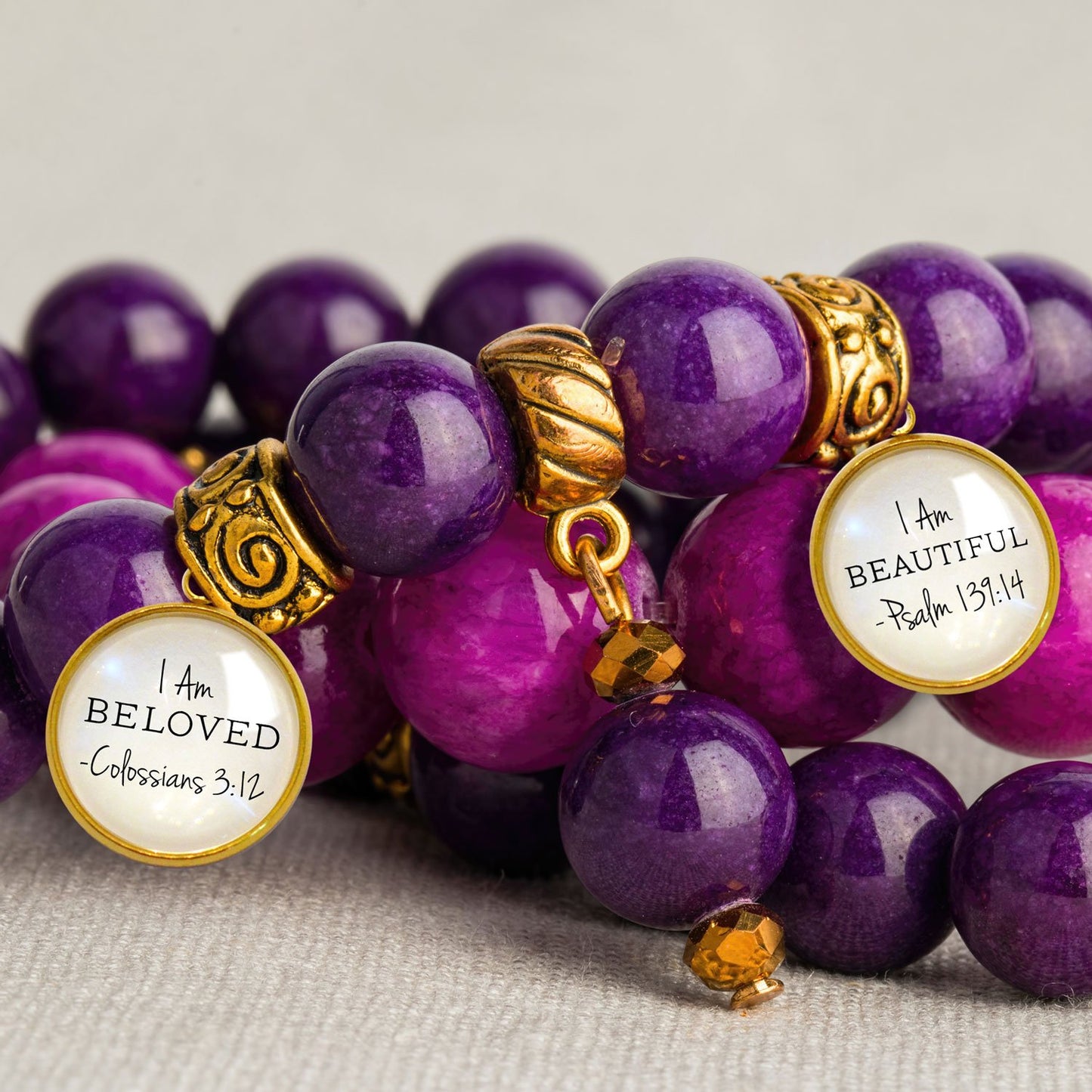 I AM Strong, Beautiful, Unique, Hope Affirmations – Glass Scripture