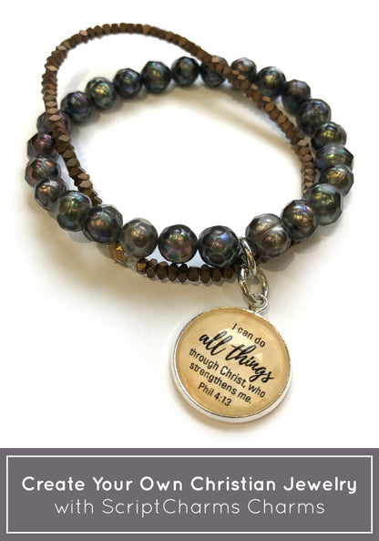 "Positivity + Heart" Set of 10 COLORFUL Encouraging Charms for Jewelry