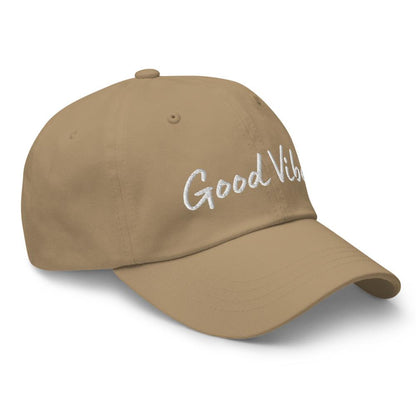 Graphic Baseball Cap, Good Vibes Adjustable Chino Hat