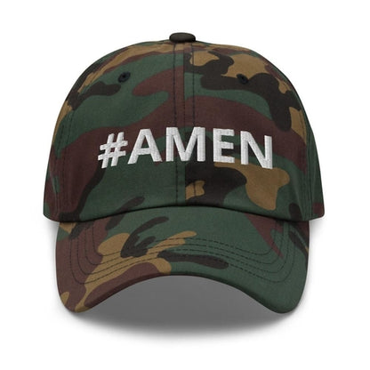 Graphic Baseball Cap, #Amen Adjustable Snapback Hat