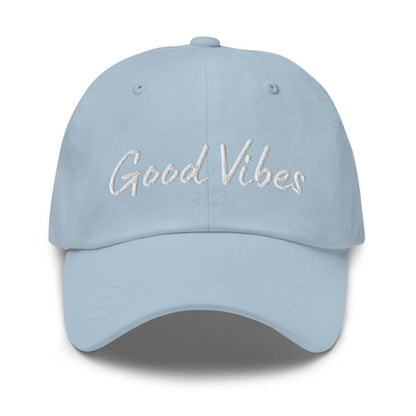 Graphic Baseball Cap, Good Vibes Adjustable Chino Hat