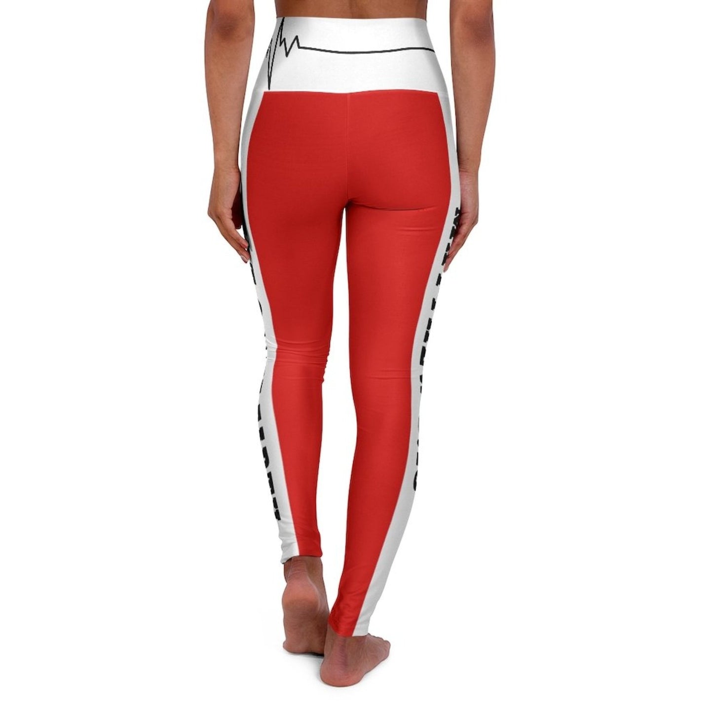 High Waisted Yoga Leggings, Red Salt Of The Earth Matthew 5:13 Beating