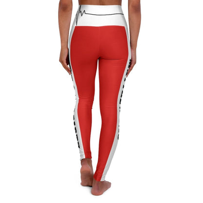 High Waisted Yoga Leggings, Red Salt Of The Earth Matthew 5:13 Beating