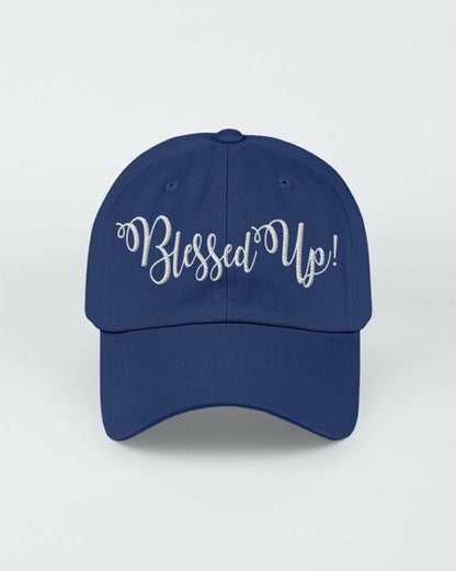 Blessed Up White Graphic Text Style Yupoong Adult 6 Panel Structured
