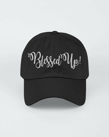 Blessed Up White Graphic Text Style Yupoong Adult 6 Panel Structured