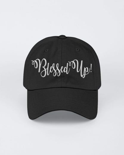 Blessed Up White Graphic Text Style Yupoong Adult 6 Panel Structured