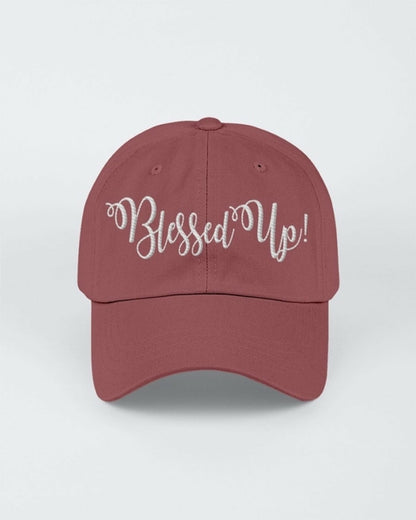 Blessed Up White Graphic Text Style Yupoong Adult 6 Panel Structured